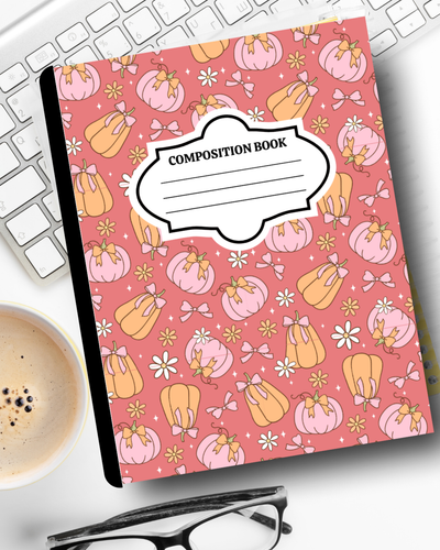 Customized Halloween Composition Notebook – Pumpkin Aesthetic Journal | Personalized School Supplies