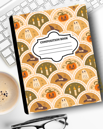 Customized Halloween Composition Notebook – Creep Cute Aesthetic Journal | Personalized School Supplies