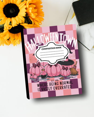 Customized Halloween Composition Notebook – Halloweentown Aesthetic Journal | Personalized School Supplies