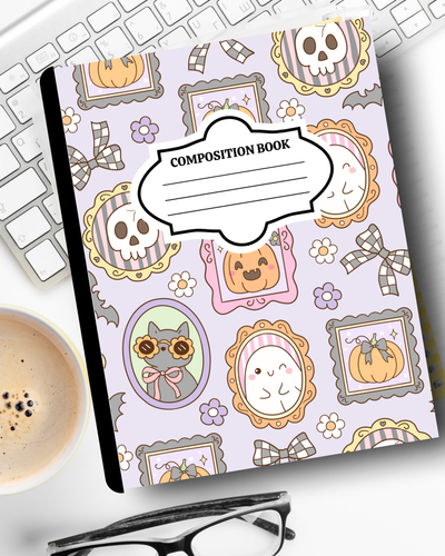 Customized Halloween Composition Notebook – Creep Cute Aesthetic Journal | Personalized School Supplies