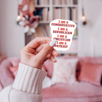 Republican, Conservative, Christian, Patriotic Stickers – Set of 12 Stickers