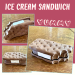 Ice Cream Sandwich Fidget Clicker Keychain – 3D Printed Sensory Toy with Satisfying Click | Cute Dessert Keyring