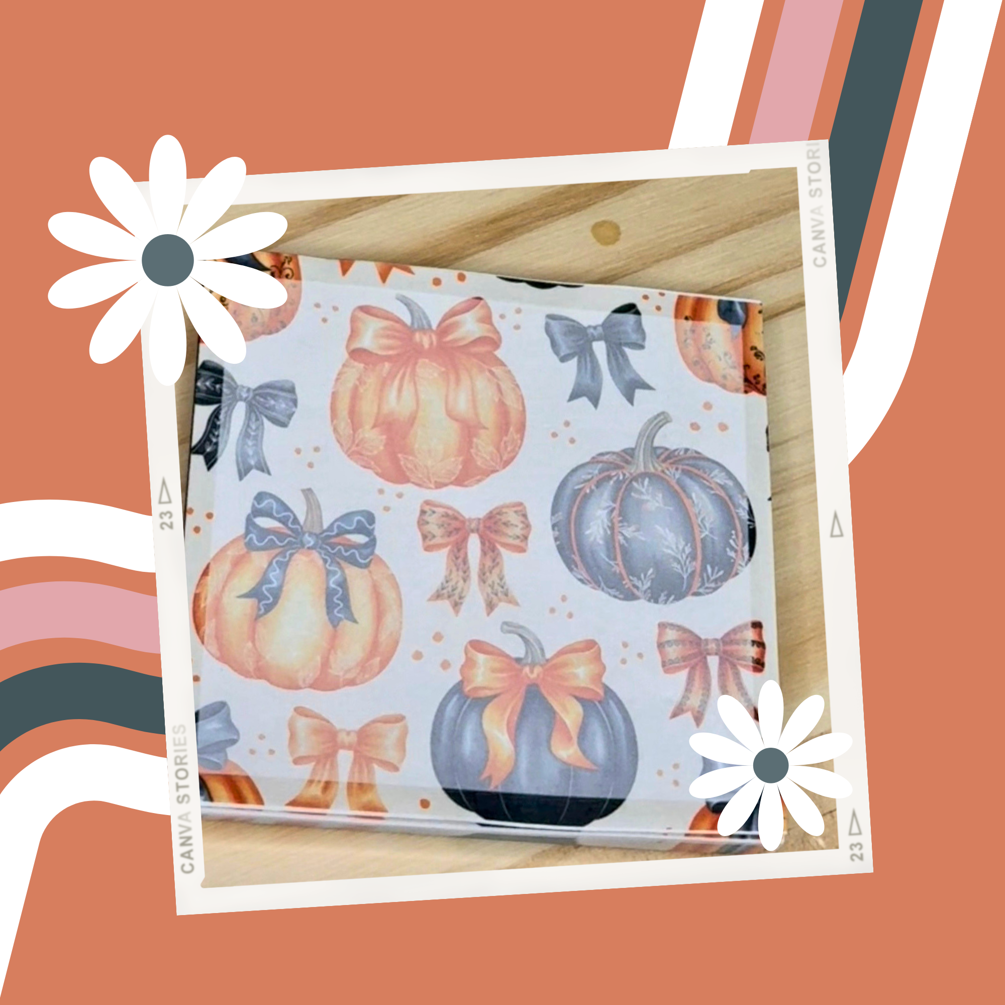 Coquette Pumpkin - Cute Halloween Mini Notepads – 3x3” Sticky Note Style, 50 Pages