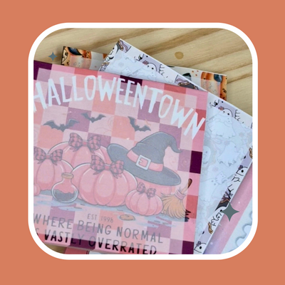 Halloweentown - Cute Halloween Mini Notepads – 3x3” Sticky Note Style, 50 Pages