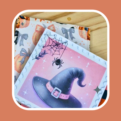 Witch Hat - Cute Halloween Mini Notepads – 3x3” Sticky Note Style, 50 Pages