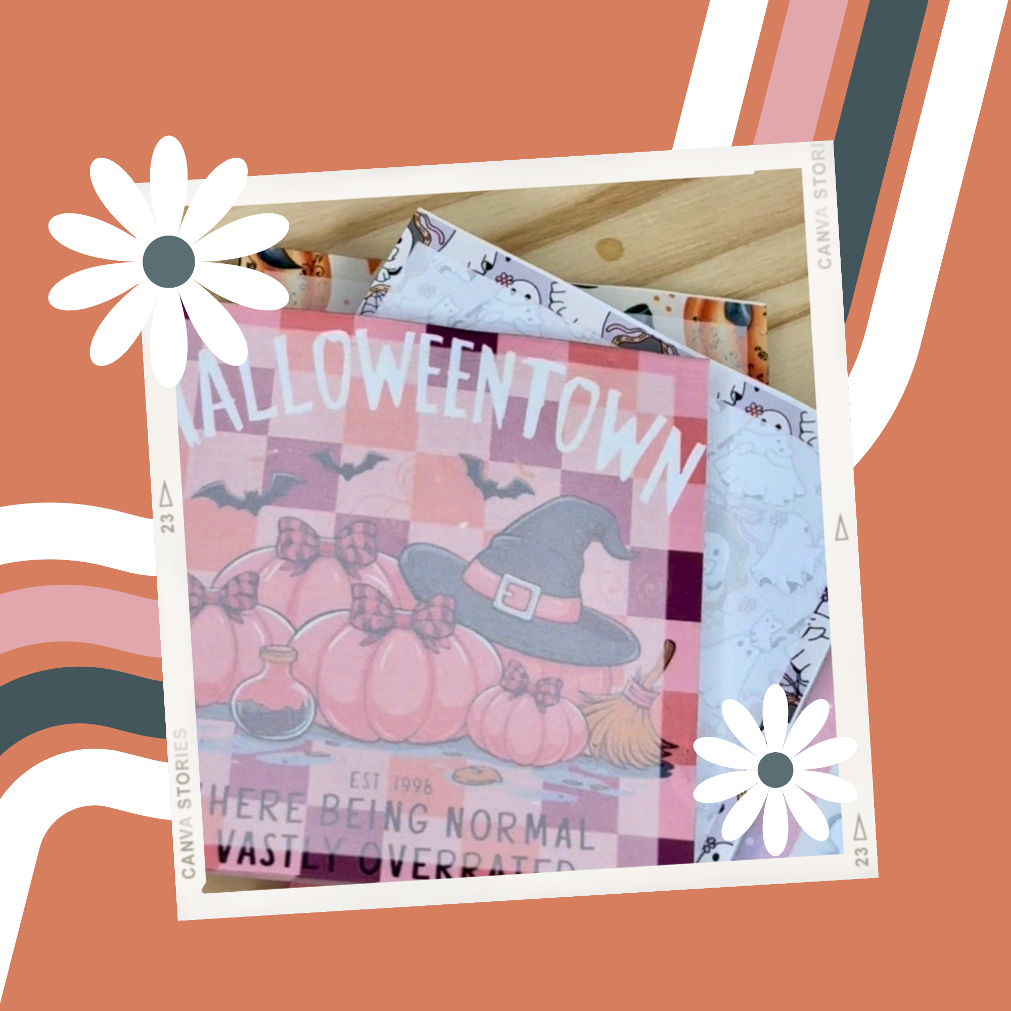 Halloweentown - Cute Halloween Mini Notepads – 3x3” Sticky Note Style, 50 Pages