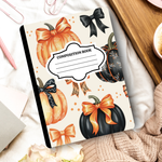 Customized Halloween Composition Notebook – Coquette Pumpkin Aesthetic Journal | Personalized School Supplies