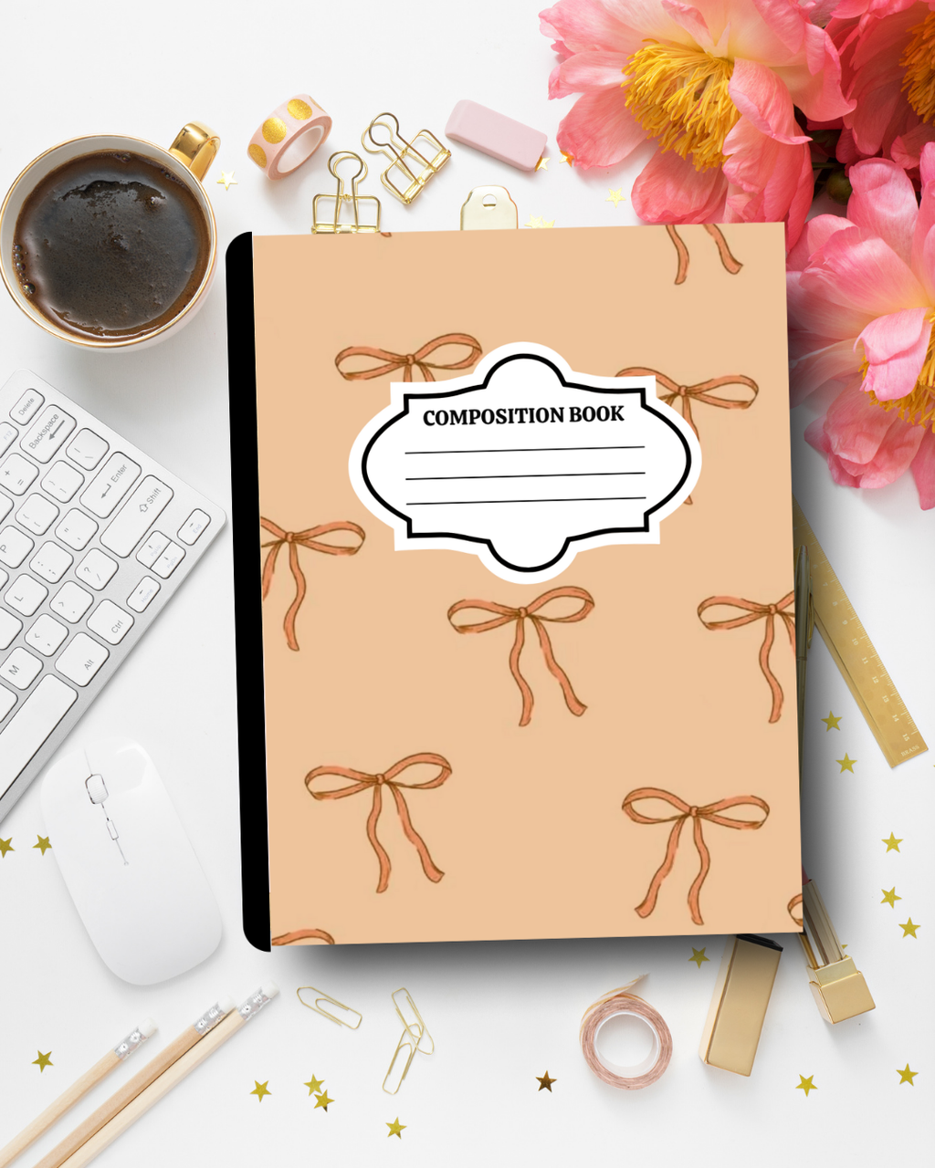 Customized Halloween Composition Notebook – Fall Coquette Aesthetic Journal | Personalized School Supplies