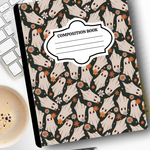 Customized Halloween Composition Notebook – Coquette Ghost Aesthetic Journal | Personalized School Supplies