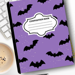 Customized Halloween Composition Notebook – Bats Aesthetic Journal | Personalized School Supplies
