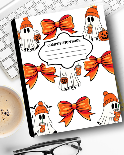 Customized Halloween Composition Notebook – Coquette Aesthetic Journal | Personalized School Supplies