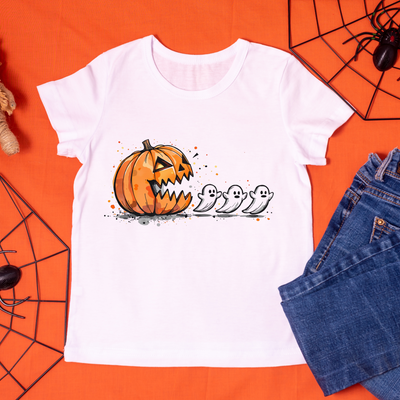 Pac Man Pumpkin T-Shirt – Halloween Statement Tee
