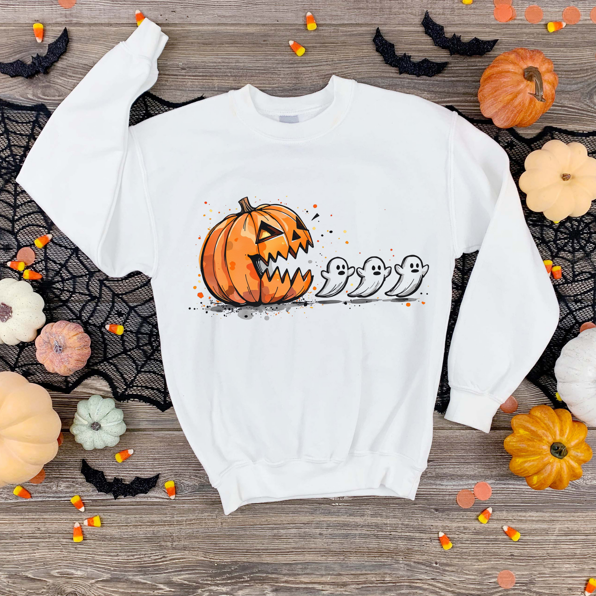 Pac Man Pumpkin T-Shirt – Halloween Statement Tee