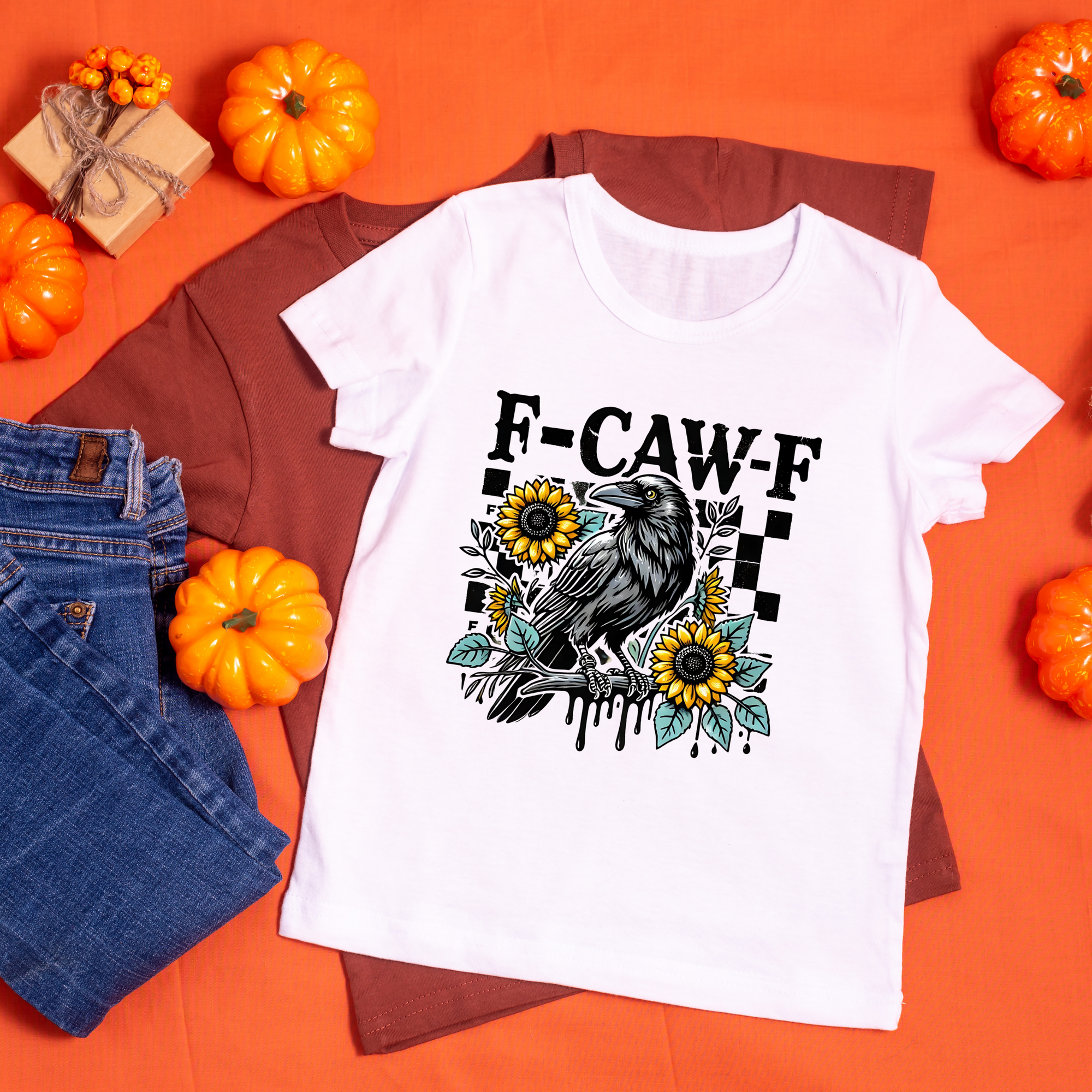 F Caw F T-Shirt – Halloween Statement Tee