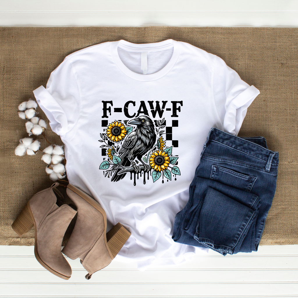 F Caw F T-Shirt – Halloween Statement Tee