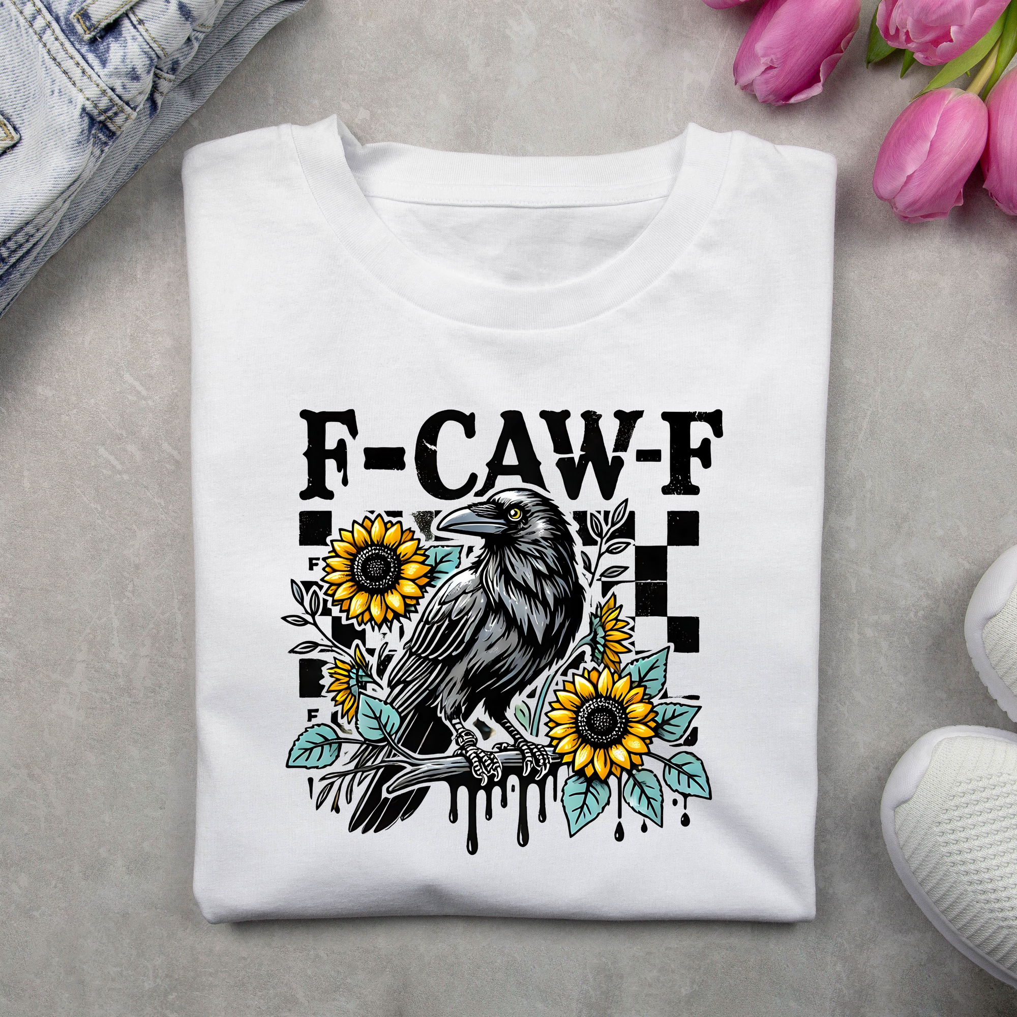 F Caw F T-Shirt – Halloween Statement Tee