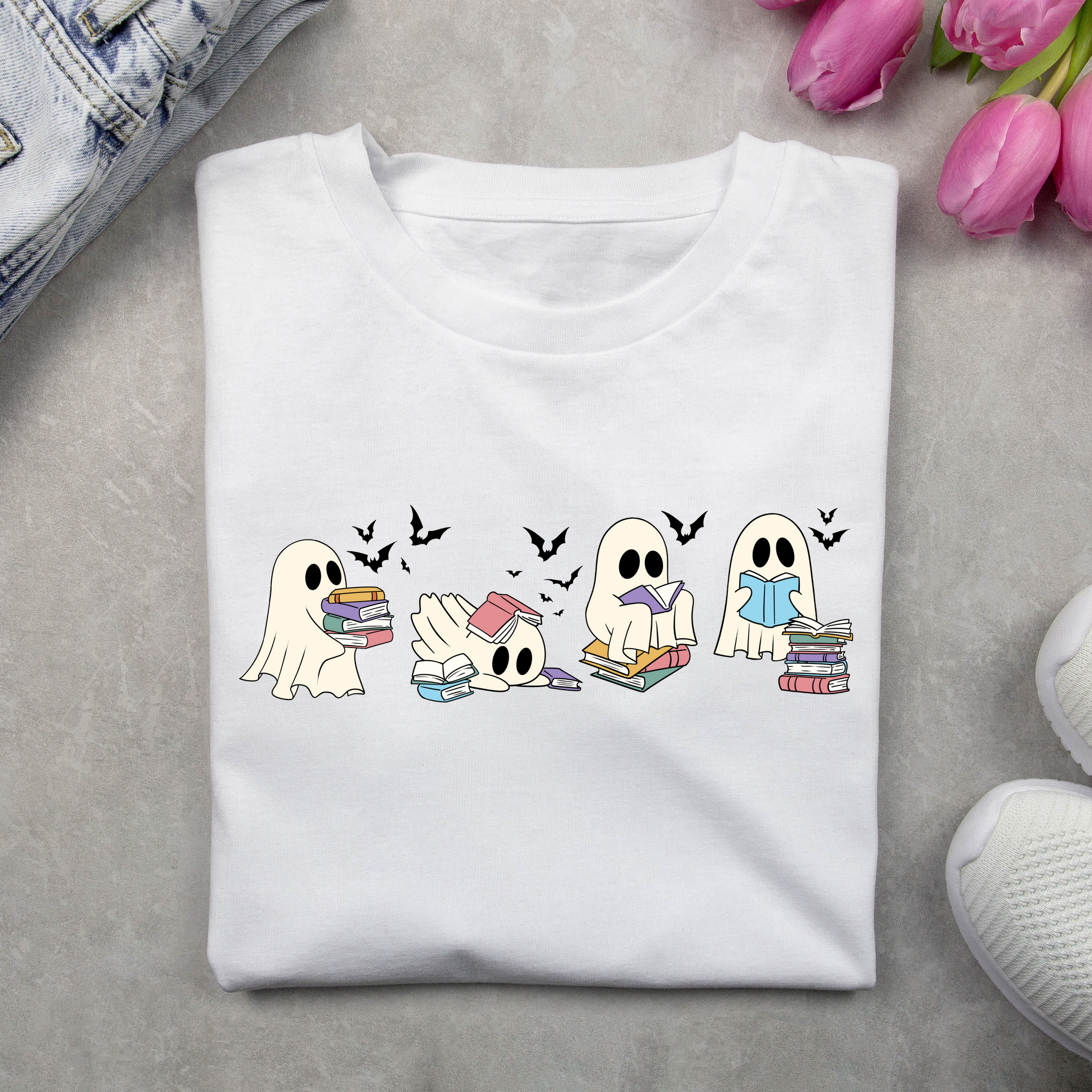 Reading Ghosts T-Shirt – Halloween Statement Tee