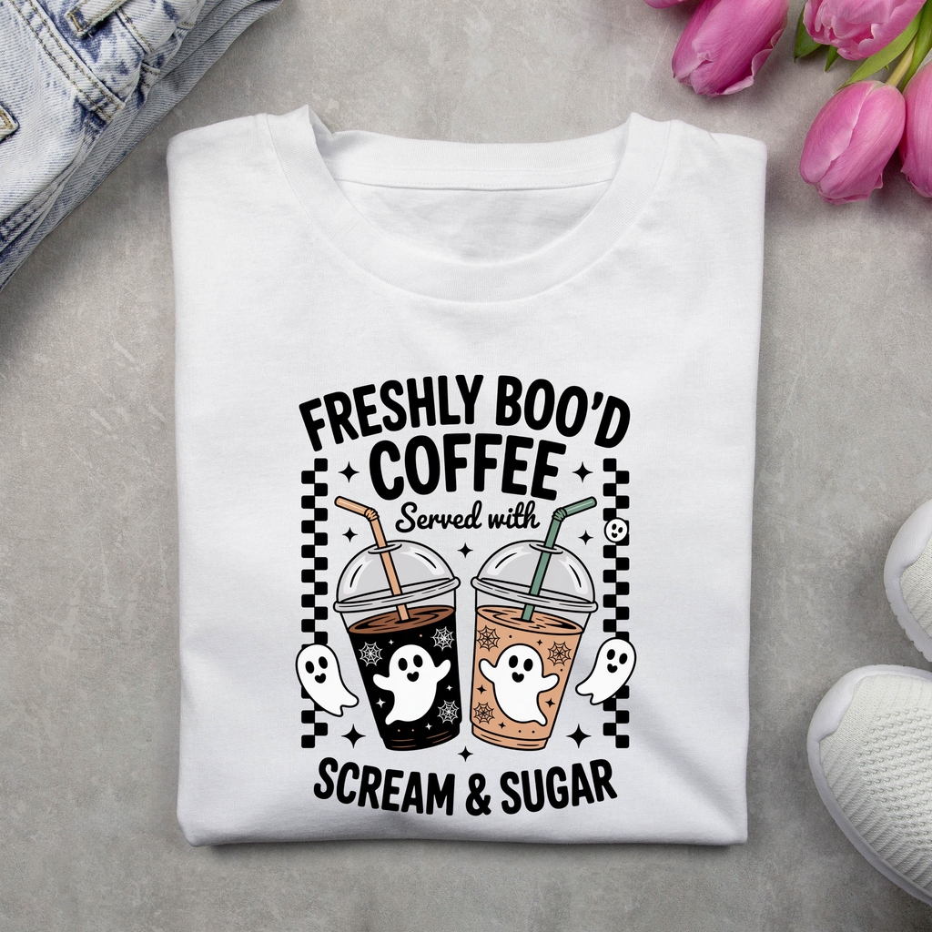 Spooky Coffee T-Shirt – Halloween Statement Tee