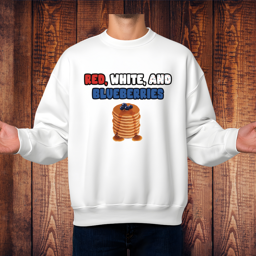 Red, White, and Blueberries Patriotic Hoodie – USA Graphic Sweatshirt