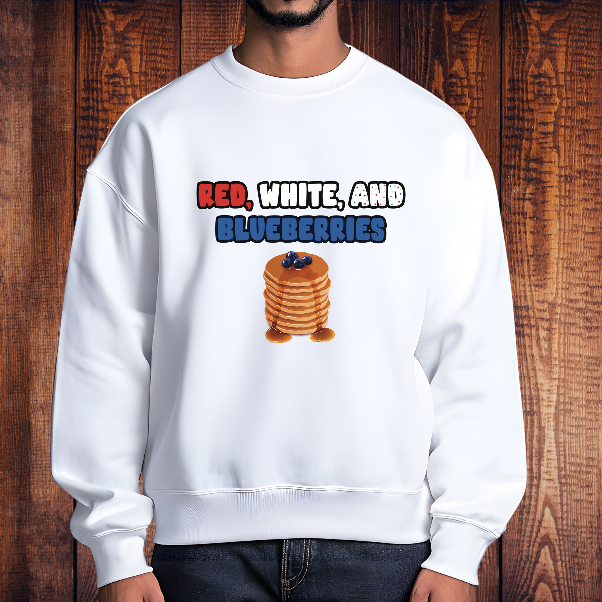 Red, White, and Blueberries Patriotic Hoodie – USA Graphic Sweatshirt