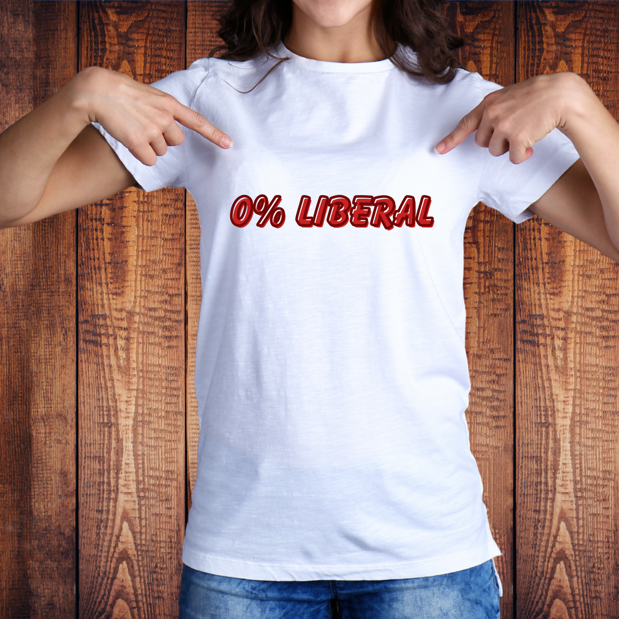 0% Liberal Conservative Graphic Tee – Political Statement Shirt