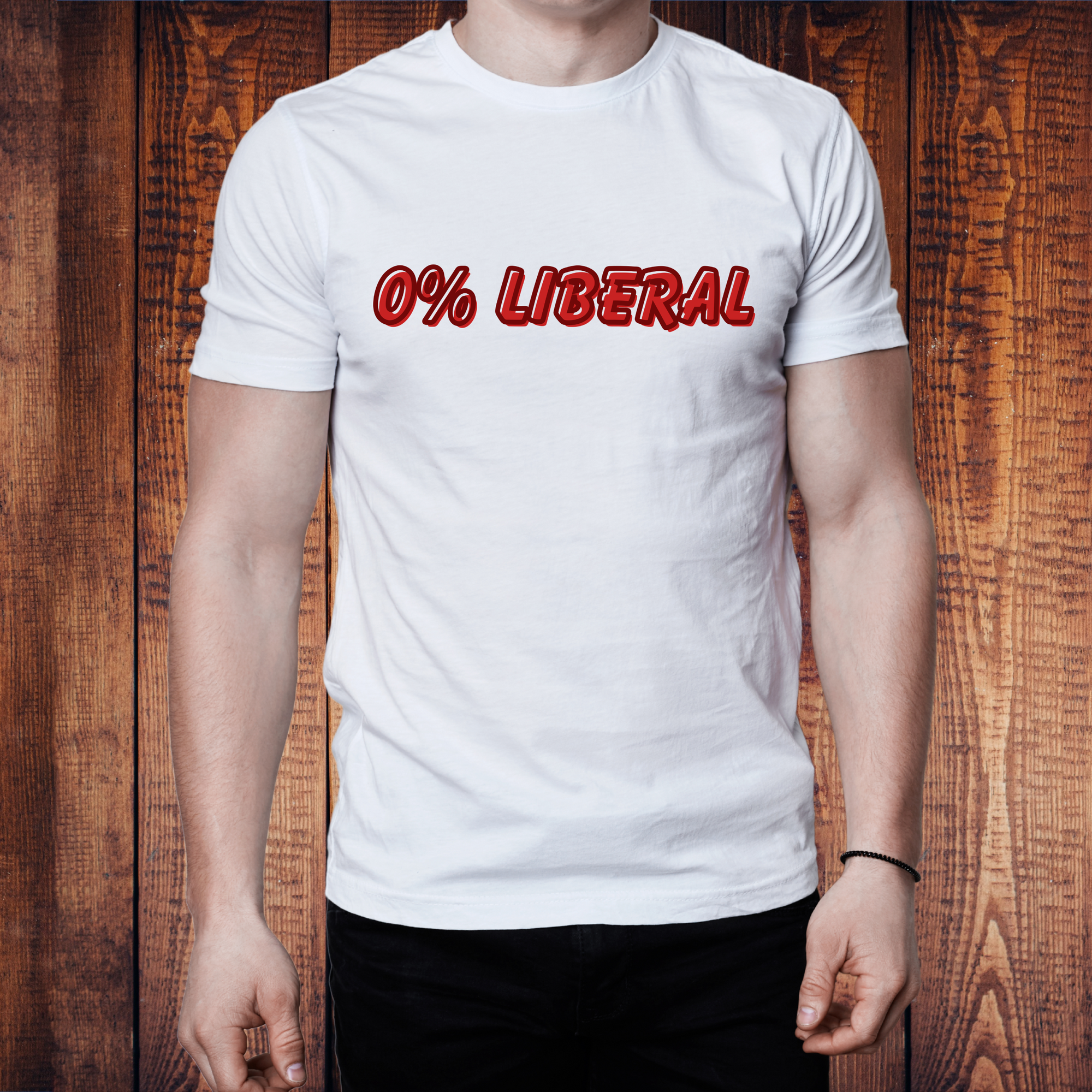 0% Liberal Conservative Graphic Tee – Political Statement Shirt