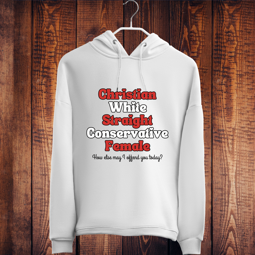 Christian White Straight Conservative Female T-Shirt – Bold Identity Statement Tee