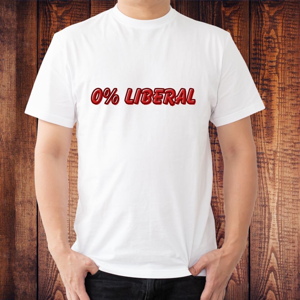 0% Liberal Conservative Graphic Tee – Political Statement Shirt