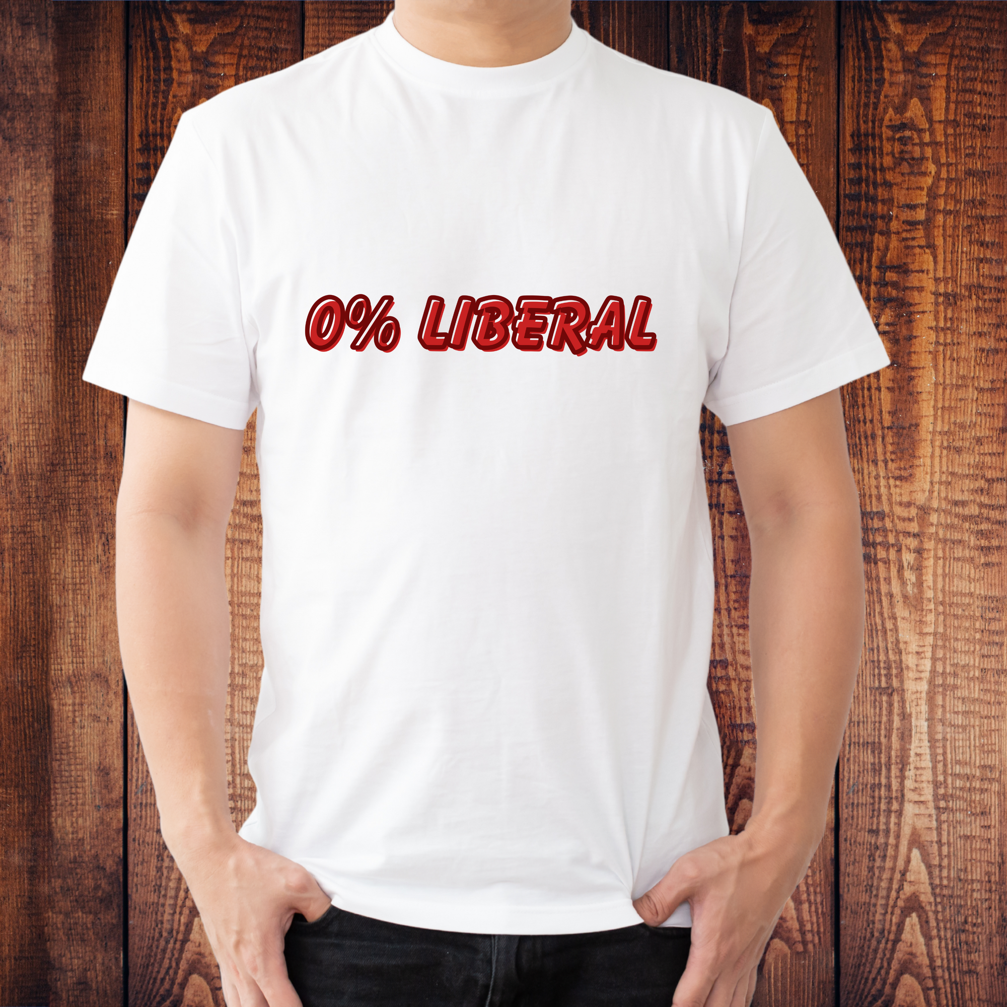 0% Liberal Conservative Graphic Tee – Political Statement Shirt