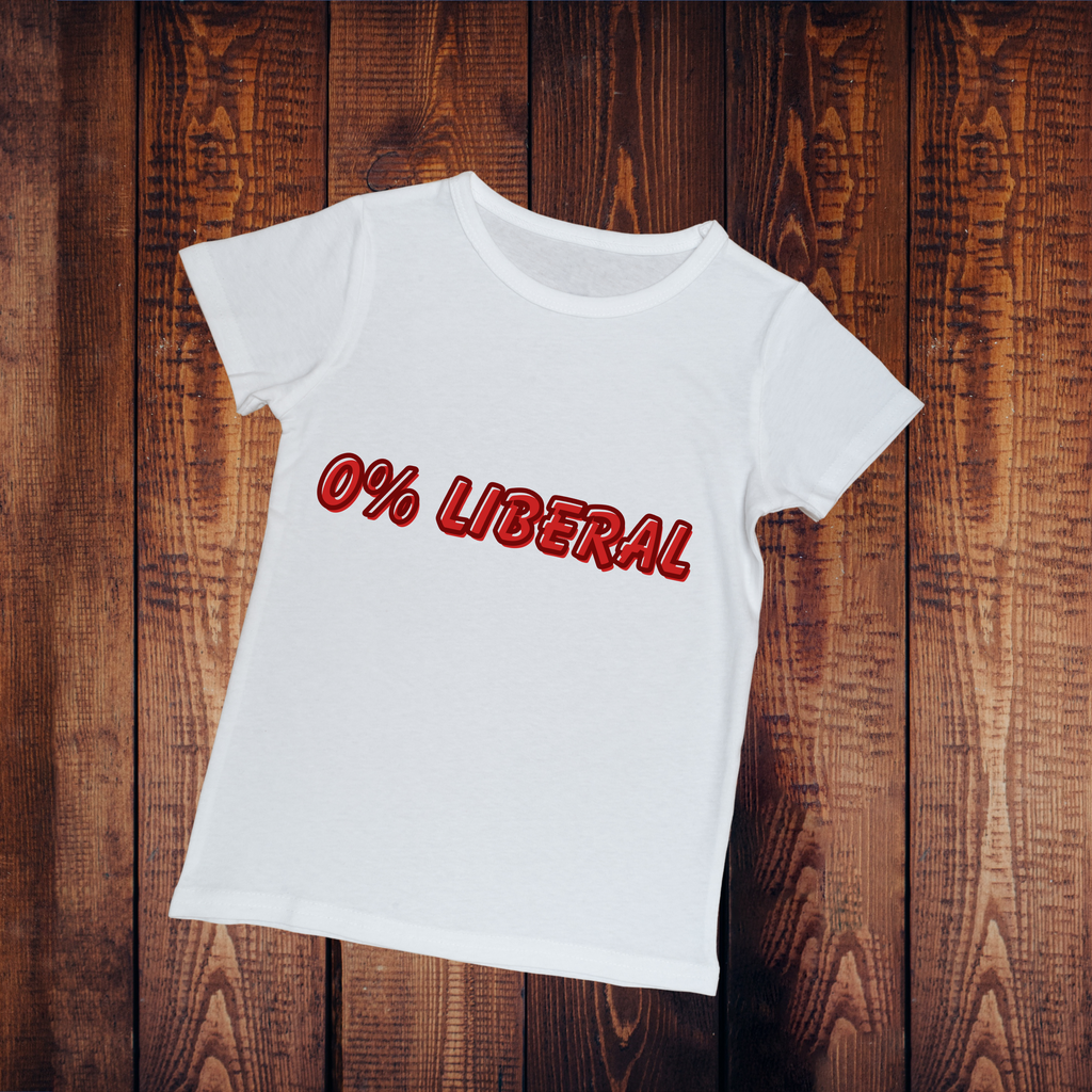 0% Liberal Conservative Graphic Tee – Political Statement Shirt